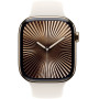 Smartwatch Apple Watch 10 MX073ET/A - 42 mm, GPS + Cellular, złoty tytan z paskiem sportowym księżycowa poświata, M|L
